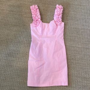 Lilly Pulitzer white & pink seersucker dress